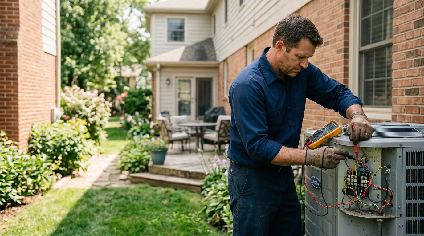 HVAC technician working near Floresville, TX